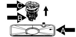 Αποσυναρμολόγηση του συγκροτήματος φίλτρου Το συγκρότημα φίλτρου αφαιρει αποτελεσματικά σωματίδια φαγητού από το νερό πλύσης, επιτρέποντας του να ανακυκλώνεται κατά την διάρκεια του κύκλου πλύσης.