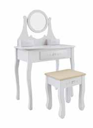S/2 S/2 WOODEN ΜΠΟΥΝΤΟΥΑΡ DRESSER ΚΑΙ AND ΣΚΑΜΠΩ STOOL ΞΥΛΙΝΟ BLACK ΜΑΥΡΟ