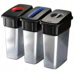 Καπάκι για γυαλί 900217 Vileda Iris Κάδος Απορριμμάτων 50L με Μεταλλικό Φινίρισμα Για εσωτερικούς χώρους με μεγάλη κίνηση Καθαρίζεται και πλένεται εύκολα Με σημεία στήριξης του σάκου απορριμμάτων