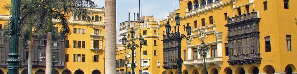 2η ΗΜΕΡΑ: ΛΙΜΑ (Ξενάγηση) Σήµερα θα γνωρίσουµε την πρωτεύουσα του Ισπανικού Αντιβασιλείου της Αµερικής, που ιδρύθηκε από τον Φρανσίσκο Πισάρο στα µέσα του 16ου αι.