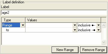 בתת החלון Label Definition נוכל להכניס ערכים בדידים כאשר ה. Range הוא במצב של Type וטווח ערכים כאשר ה Discrete Type הוא במצב של במצב של.