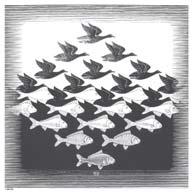 Εικόνα και Ήχος Έσερ: «Ψάρια-πουλιά» Ο συνθέτης Κλ. Ντεµπισύ εµπνεύστηκε από τους πίνακες του Μποτιτσέλλι («Άνοιξη») και ο Ζωρζ Μπρακ από τα έργα του Ντεµπισύ. Ο συνθέτης Α.