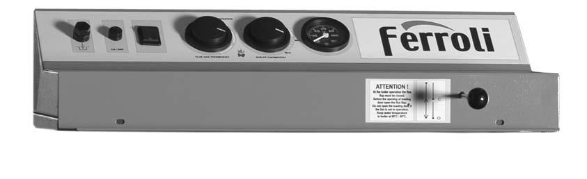 Panoul de comand[ - DP Standard Cazanul pe lemne cu gazeificare DP Standard este controlat de un termostat pentru cazan ;i un termostat pentru gaze arse. 1. RESET 2. Siguran\[ 3.
