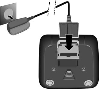 Ασύρματο ακουστικό Ασύρματο ακουστικό Σύνδεση βάσης φόρτισης (εφόσον περιλαμβάνεται στο παραδοτέο υλικό) Συνδέστε το επίπεδο βύσμα του τροφοδοτικού 1. Συνδέστε το τροφοδοτικό στην πρίζα 2.