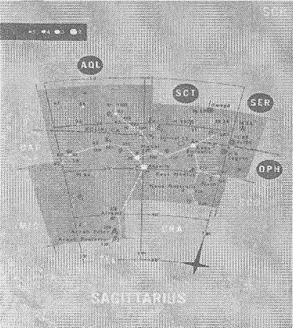 25-rasm. Qavs burjining xaritasi JADDI - TOF EChKISI - КОЗЕРОГ CAPRICORNUS. a) Afsonaviy ma lumot. Jaddi (tog echkisi) qadimiy zodiak yulduz turkumi hisoblanadi.