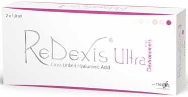ReDexis Ultra (cross-linked, μονοφασικό ΗΑ με DΕΑΕ Sephadex) Περισσότερο Sephadex για ακόμα μεγαλύτερη παραγωγή Κολλαγόνου και Ελαστίνης