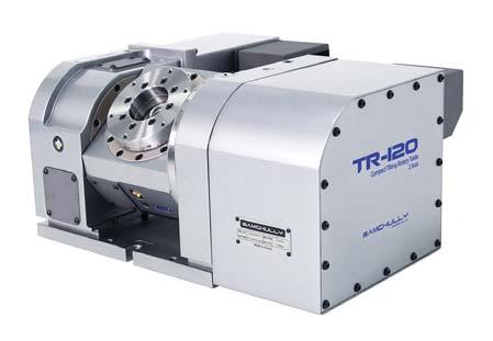 TR-120FF 4th, 5th axis for Tilting Compact Tilting Series, High Precision&High Speed Systems Convenient JIG Design, Compact Design, Extremely Rigid Body High Clamping power (Hydraulic) Table Dia.