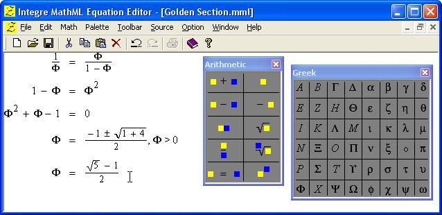 Integre MathML Equation Editor