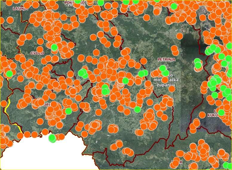 Marinbrod 4 58 31,22 Prekopa 3 25 11,47 Prijeka 1 2 0,73 Ravno Rašće 2 16 11,57 Stankovac 1 3 2,71 Svračica 3 33 12,60 Šatornja 4 30 20,75 Trtnik Glinski 1 3 0,84 Vlahović 1 12 10,30 UKUPNO 764 5.
