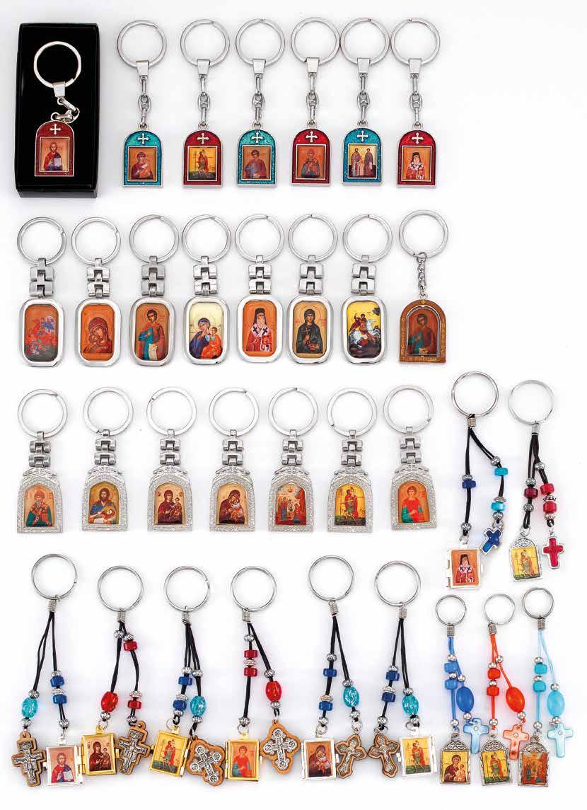 μπρελόκ 0597 1,35Ε 170394 1,45Ε μπρελόκ σε κουτί 0596Ε 1,45Ε Υπάρχουν και οι εξής άγιοι στους κωδικούς 170394,0597, 150828, 150830, 0722 Α, 170838, ΑΚ 572, 0493, ΑΚ 571, 0722 Β: Παν. Γλυκοφιλούσα, Αγ.