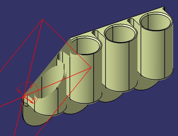 Fig. 2. Mod de reprezentare surfaces (suprafețe), parțial secționat 3. Solid: Este modul de definire a obiectelor 3D cel mai apropiat de realitate.