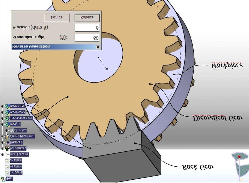 Fig. 32. Puncte măsurate pe profilul cremalierei (cuţit pieptene) Se urmăreşte modelarea roţii generate cu cuţitul pieptene având profilul efectiv prezentat în figura 32.