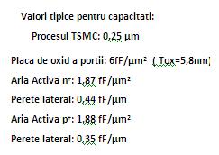 Valorile rezistentelor relative ale metalului, difuziei, poly-ului si a caii sursa drena ale tranzistoarelor sunt destul de diferite.