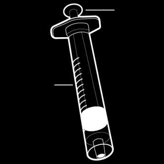 Corpul seringii Piston Seringă Observaţie: Pentru o cantitate de soluţie injectabilă de până la 1 ml, utilizaţi o seringă de 1