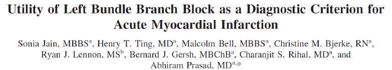 Am J Cardiol 2011; 107: 1111-1116 Αξιολόγηση των διαγνωστικών κριτηρίων SGARBOSSA SCORE Για cut-off value στο score το 5 Ευαισθησία: 14% Ειδικότητα: 100% Αρνητική προγνωστική αξία: 65% Θετική