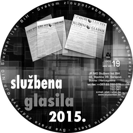 Broj 79 - Strana 72 S L U Ž B E N I G L A S N I K B i H Petak, 21. 10. 2016.