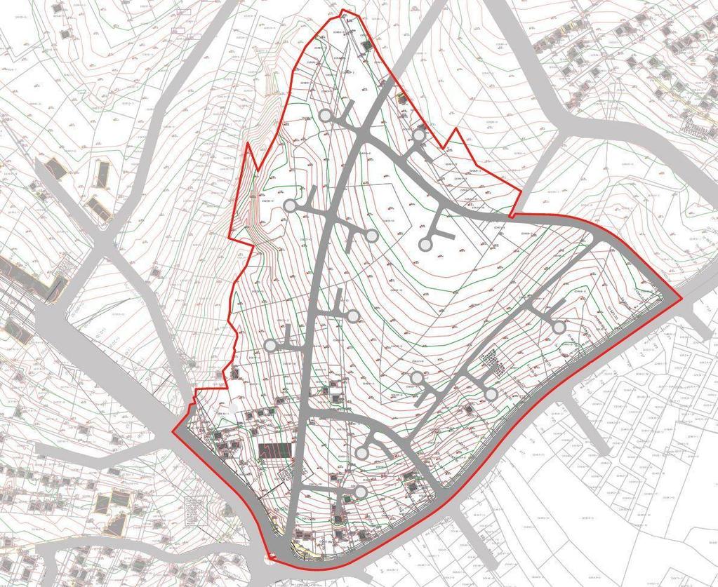 Figure 8.Plani i Nivelimit ZGJIDHJA E RRJETIT TË INFRASTRUKTURËS: RRUGËT, FURNIZIMI ME UJË, UJËRAT E ZEZA, UJËRAT ATMOSFERIKE, TELEKOMUNIKIMET, ELEKTRICITETI, ETJ.