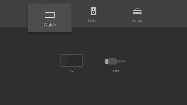 Πληροφορίες σχετικά με το αρχικό μενού Μπορείτε να εμφανίσετε το αρχικό μενού στην οθόνη της τηλεόρασης συνδέοντας το σύστημα και την τηλεόραση με το καλώδιο HDMI (δεν παρέχεται).