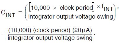 Valorile Componentelor Rezistența de integrare Atât amplificatorul buffer de la intrare cât și integratorul sunt în clasa A, ce pot genera un curent de 20 µa cu neliniaritate neglijabilă.