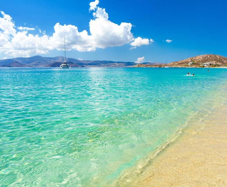 350 μ. από τη διάσημη παραλία του Αγίου Προκοπίου μια από τις πιο όμορφες παραλίες στην Ελλάδα (3η θέση).