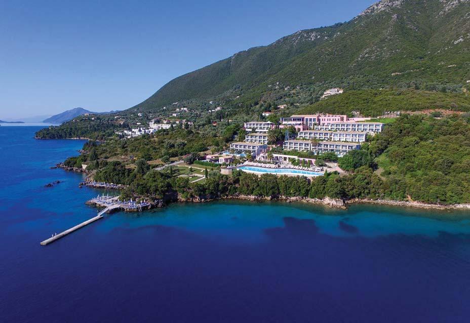 Το Ιonian Βlue είναι ένα πολυτελές ξενοδοχείο, σε ένα σημείο μεγάλης φυσικής ομορφιάς, στην ανατολική ακτή του νησιού της Λευκάδας.