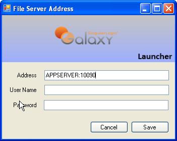 Επιλζγουμε "Properties" και ςτο πεδίο "Address" βάηουμε τθν διεφκυνςθ του Application Server και τθν πόρτα του FileServer ( default port: 10090) Πατάμε "Save" για να αποκθκεφςουμε τισ ρυκμίςεισ μασ.
