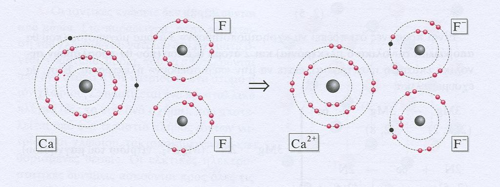 γ) Σχηματισμός Ca 3 Ν 2 Οι ηλεκτρονιακές δομές των δύο ατόμων είναι: Ca: K(2) L(8) M(8) N(2) και N: K(2) L(5) To άτομο του Ca έχει τάση να αποβάλλει τα δύο ηλεκτρόνια της εξωτερικής του στιβάδας και
