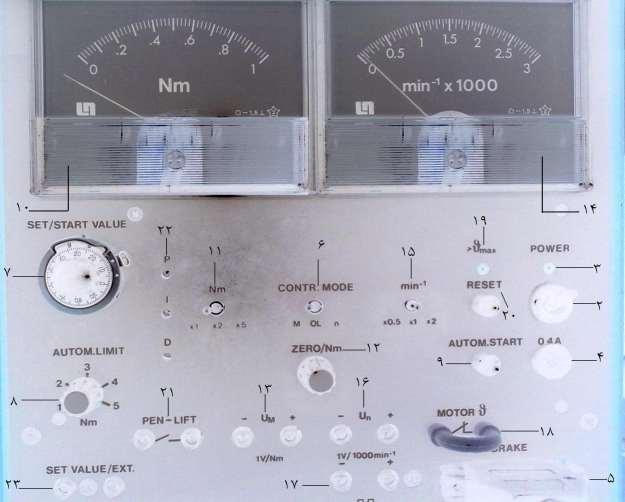 23 فیش ورودي جهت کنترل گشتاور از خارج : گشتاور تنظیم شده توسط کلید محدود کننده ( شماره ) 1 می
