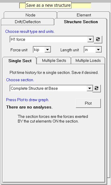 در فرم تاریخچه زمانی تب Structure Sections و تب