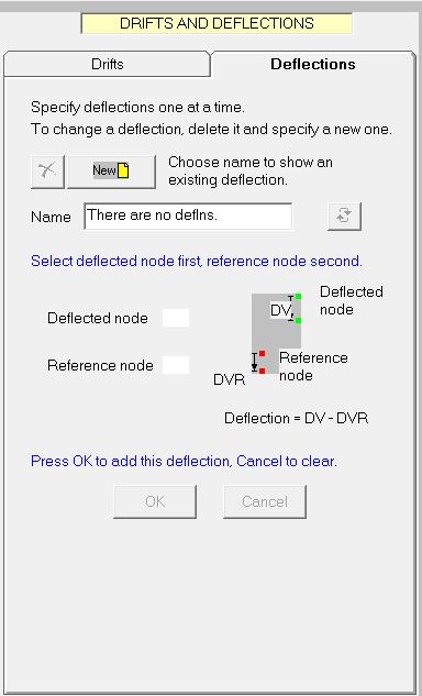 2 (تغییر شکل های خمشی) خیز ها( ابتدا فاز Modeling و سپس وظیفه Drifts and Deflection کلیک شود سپس تب Deflection را انتخاب کرد.