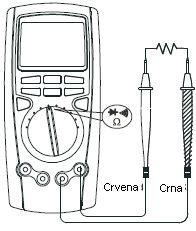 Osim toga preporuča se korištenje što je kraćih ispitnih kablova. Ako se na LCD zaslonu prikaže OL, mjereni otpor je veći od maksimalnog u izabranom opsegu.