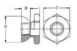 60-360 Art 9071 Παξιµάδι X-Long Hexagon nut X-Long d M6 M8 M10 M12 M16 M20 M24 l 25 25 25 40 40 50 50