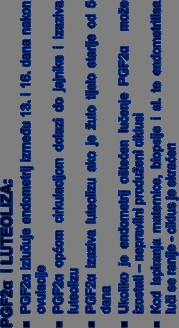 NEUROHORMONALNA REGULACIJA SPOLNOG CIKLUSA KOBILA PGF2α i LUTEOLIZA: PGF2α izlučuje endometrij između 13.