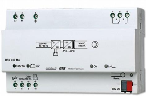 Instalacións domóticas con KNX 20 Fonte de alimentación KNX As fontes de alimentación producen e controlan a tensión de 29V necesaria para o funcionamento do sistema KNX.