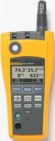 975 instrument za ispitivanje kvalitete zraka (AirMeter) Kombinirani uređaj za kompletnu inspekciju kvalitete zraka Fluke 975 objedinjuje pet uređaja za praćenje kvalitete zraka u samo jednom