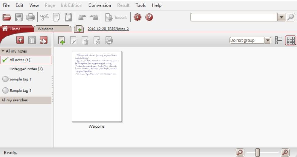6.2.4 Editarea notelor cu ajutorul aplicației IRISNotes După ce ați descărcat notele cu aplicația MyScript Ink Retriever, acestea sunt