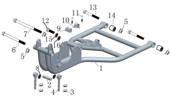 FIG. 15 DRIVE SHAFT MOUNTING ASSY. DRIVE SHAFT MOUNTING ASSY. 15-1 10120-300UA DRIVE SHAFT MOUNTING BRACKET 1 15-2 10101-300UB DRIVE SHAFT FIXED COLLAR 1 15-3 61701200012505 NUT M10*1.