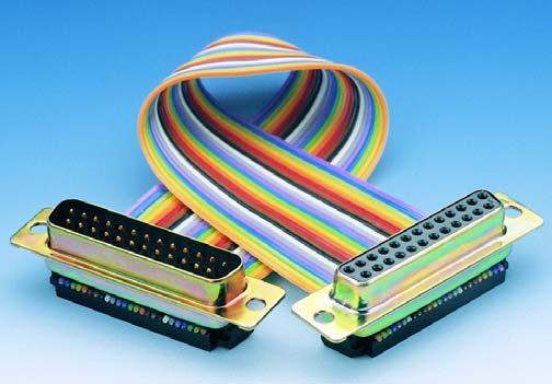 Female and Male Connectors for Flat Ribbon Cables Dimensional Drawing Female Connectors