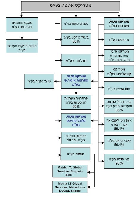 מבנה ארגוני של מגזר שירותי התוכנה בישראל פעילות המגזר מבוצעת באמצעות מספר חטיבות האחראיות כל אחת לתחום מסוים, כדלקמן: פתרונות פיננסיים וטכנולוגיים, CRM וטלקום; שירותי מומחים; מערכות עסקיות; חטיבת