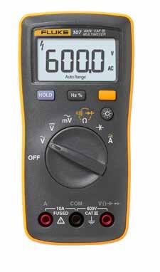 Fluke 107 מולטימטר לכיס המולטימטר מבית FLUKE הינו קומפקטי וקל לשימוש, מתאים לנשיאה בכיס ומספק מדידה מדוייקת פעם אחר פעם.