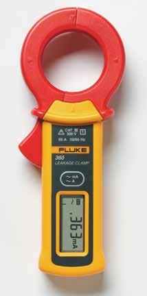 Fluke 360 צבת אמפרמטר למדידת זרמי זליגה מדידות זרמי זליגה עם אמפרמטר צבת מוקשח בגודל המתאים לכיס אמפרמטר צבת למדידת זרמי זליגה Fluke 360 הינו המכשיר האידאלי למדידת זרמי זליגה או התנגדות בידוד באופן
