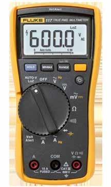 סדרת רבי מודדים Fluke 110 Fluke 116 On all inputs Fluke 117 Fluke 115 Fluke 114 Fluke 113 True RMS עיצוב קומפקטי וארגונומי המתאים להפעלה ביד אחת.