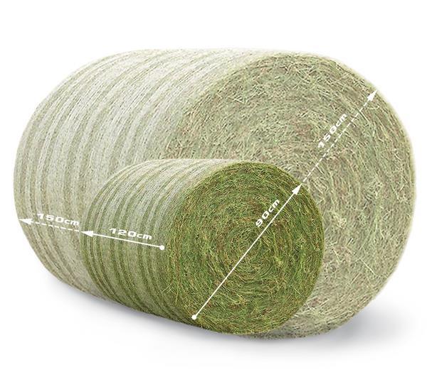 .. Bale Slika 4. Dimenzije bale Postoje različite dimenzije bala koje ovise o stroju. Najčešće su to dimenzije prikazane na [Slika 4]. Kreću se u rasponu promjera90 50cm i visine 0-50cm.