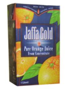 Jaffa Gold, orange juice No sugar 1 Litre Tetra Pak carton 0.99 1.