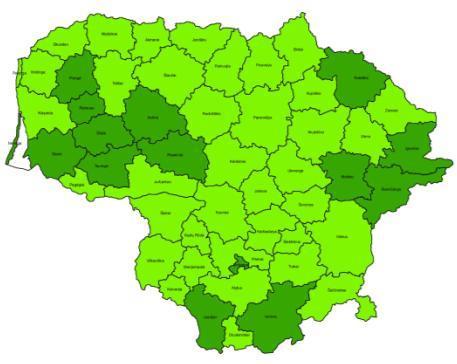 Lietuvoje (tikslas 2020 m.
