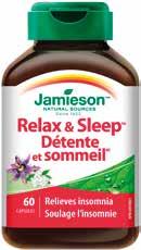 SMEGENŲ VEIKLAI -30 % -30 % JAMIESON RELAX & SLEEP 60 kapsulių Šio maisto papildo sudėtyje yra švelnių vaistažolių rinkinys, kuris yra skirtas ramiai nervų sistemos būklei bei kokybiškam miegui