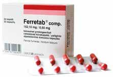 ŠIRDŽIAI KRAUJOTAKAI NUO 3 49 FERRETAB COMP. FERRETAB COMP. 152,1 mg/0,5 mg, 30 pailginto atpalaidavimo kietųjų kapsulių 3 49 FERRETAB COMP.