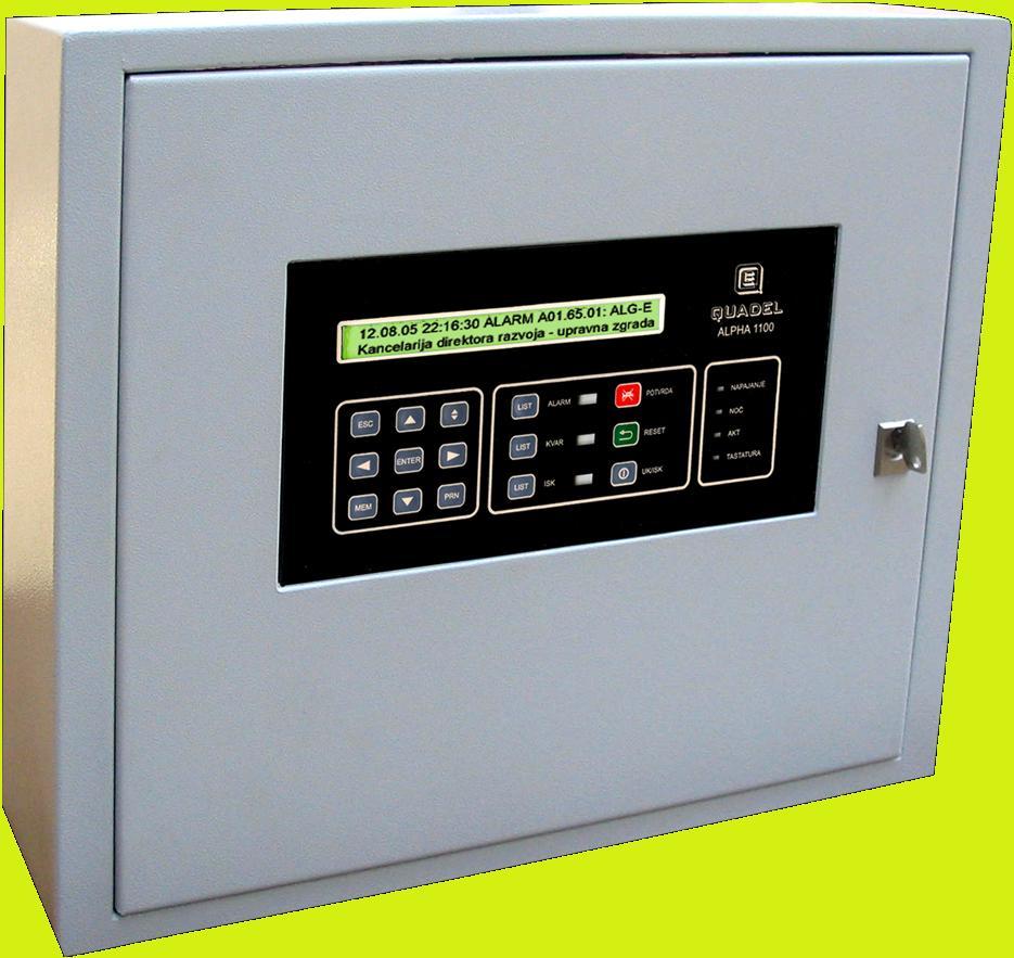 11/49 softvera kojim su opremljene centrale tipa ALPHA 1100A se mogu smatrati najznačajnijim: 1) Konfigurisanje sistema na licu mesta ( On site programming) Svi parametri bitni za funkcionisanje