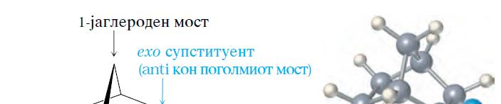 Стереоспецифичност на Diels-Alder-овата реакција Реактантите се поставуваат така што формираат поволен endo