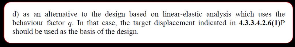 Non-Linear Static (Pushover) אנליזת דחיפה לא ליניארית לפי יורו